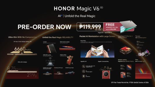 HONOR Magic V6 now up for pre-order at Php 119,999 with FREE HONOR Pad X8b worth Php 12,999